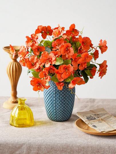 1pc/3pcs Artificial Silk Hibiscus Flower, UV Resistant Lifelike Floral Decor, Suitable For Home Porch, Outdoor Garden, Patio