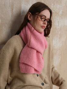 1 szt. damski szalik z mieszanki wełny w jednolitym kolorze, dzianinowy, swobodny i uroczy, miękki i przytulny, wysokiej jakości, odpowiedni na wyjścia, do codziennego dojazdu do pracy jesienią/zimą. Damskie szaliki zimowe