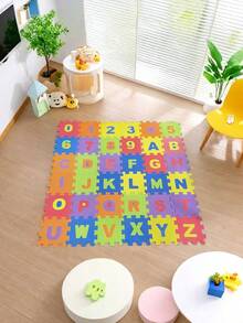 36pcs Baby Foam Puzzle Mat, Colorful Interlocking Tiles With Numbers & Letters, Non-Slip Crawling Play Mat For Living Room/Bedroom, Suitable For Early Education, Learning & Play, Soft Toy, Christmas/Halloween Gift, Children Toy, Infant Toy, Toddler Toy, Game, Kids Puzzle, Personalized Gift - Alphabet Crawling Mat - View 11