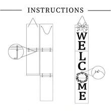 Welcome Sign For Front Porch 47inchWooden Interchangeable Vertical Home Wall Decor Standing And Hanging Farmhouse Outdoor Indoor Decor Welcome Door Sign For Fall Harvest Halloween Christmas