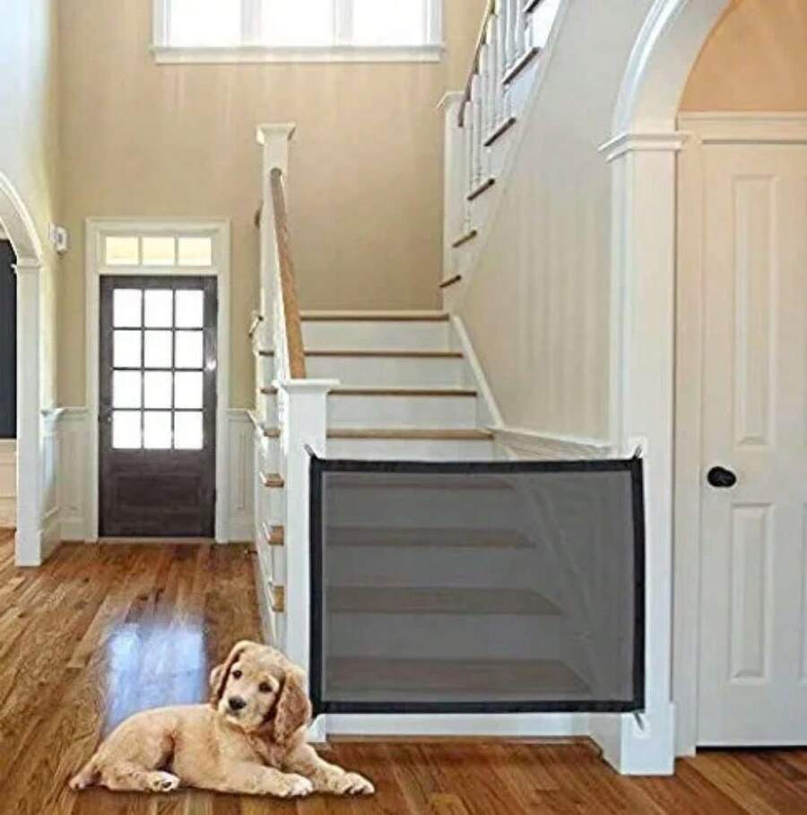 tela pet de proteção para cachorro gato de porta casa - Preto - Visão 1