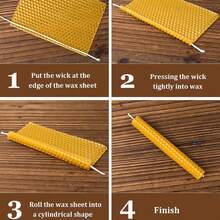 10pcs Beeswax Sheets, For Candle Making, Wood Floor Waxing, Household Crafts - Beeswax Sheet - View 3