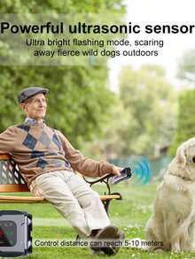 超声波驱狗器 - 静音守护！人耳听不见，让敏感狗狗远离，无害保护，庭院/商店/车库必备，20-30kHz 频率驱赶狗狗，不伤狗狗，告别狗狗烦恼