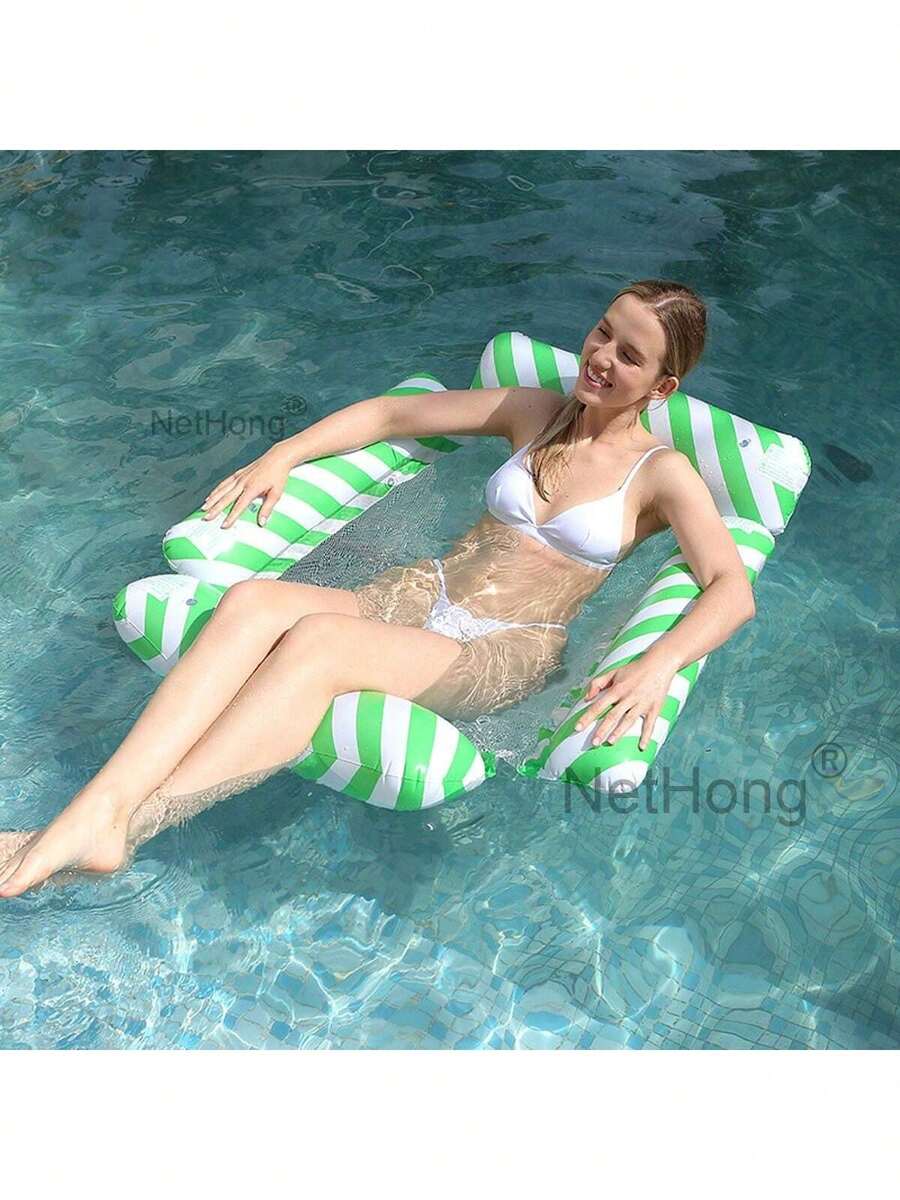 NetHong Inflatable Water Hammock Outdoor Swimming Pool Float Lounge Chair Float Bed  Summer Water Activities​​​ UK - Green - View 1