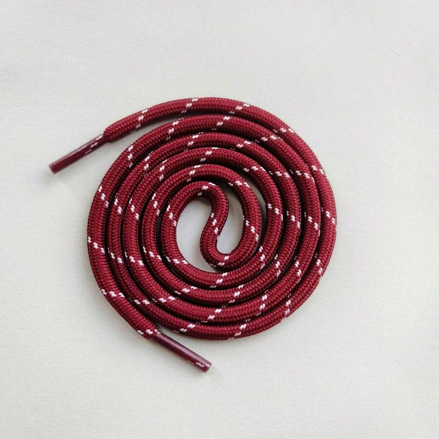 1 Pair Burgundy Geometric Pattern Casual Beach Polyester Rope Sandals, Versatile For Outdoor Use All Year Round - Burgundy - View 1