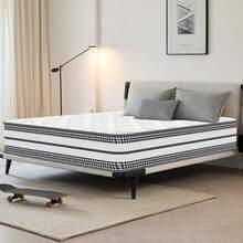 Kaltschaummatratze 90x200 cm, Orthopädische 8-Zonen -Komfort H3 Mittelfest, Matratze Öko-Tex Zertifiziert, Anti-Feuchtigkeit, Anti-Milben, Taschenfederkern Höhe 23cm