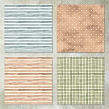 36 Sheets 6inch (Colorful Striped Plaid Polka Dot) Scrapbooking Paper, Suitable For Bullet Journals, Collages, Greeting Cards, Backgrounds, And Crafts - Multicolor - View 3