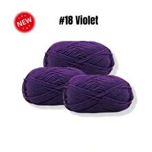 3 Knäul 100% Acryl-Softoragarn mit insgesamt 75 Gramm 4-fädigem Milchgarnmischung zum Handstricken DIY-Projekten