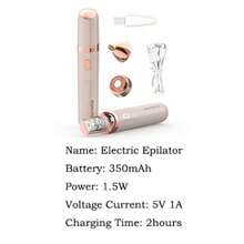 Epilator Conduroma, aparat de tuns sprâncene și față, aparat de ras electric 3 în 1 pentru femei, aparat de îndepărtare a părului facial reîncărcabil și aparat de ras sprâncene, lumină LED încorporată.