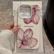 1 chiếc ốp lưng điện thoại màu trắng vân vải, mờ, họa tiết hoa, bảo vệ ống kính, thiết kế tối giản, tương thích với iPhone 16 Pro Max, 15, 14 Plus, 13, 12, 11 - Nhiều màu - Xem 2