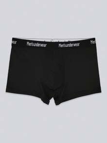 4 件/包男士平角内裤，短款，健身运动内衣，时尚纯色，舒适透气柔软亲肤，宽松家居平角短裤