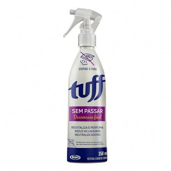 Produto para desamassar roupa Sem Passar Spray Tuff 350ML Perfuma Reduz Lavagens Neutraliza Odores