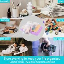 10pcs Transparent Plastic Garment Packaging Bags With Frosted Zipper, For Clean And Transportation Of T-Shirts, Shirts, Documents, Towels, Socks, Toys, Shoes, Practical Travel Bags, Resealable And Washable Storage Bags - Versatile And Convenient Dorm Room Essentials Clothes Organizer Closet Organization And Storage Bedroom - Clear - View 7