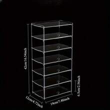 1pc Acrylic Display Shelf, 3/4/5/6/7/8 Tiers Organizer For Model Cars, Sunglasses, Cosmetics, Ideal For Hobbyists And Home Storage, Durable Structure Design, Great Back To School Gift