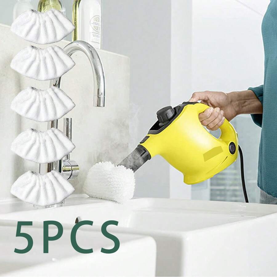 Replacement Cleaning Cloth, Cleaning Pad, Cloth Set, Cleaning Cloth For Karcher EasyFix SC2 SC3 SC4 SC5 Steam Mops, Mop Cleaning Accessories, Cleaning Supplies, Cleaning Tools - White - View 1
