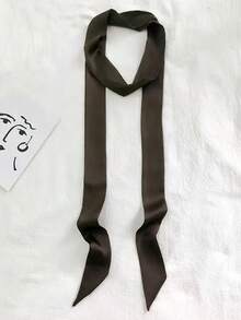 1 件纯色休闲简约奢华经典时尚百搭春夏新款头带/腰带，适合日常佩戴、旅行、拍照、派对、女士围巾 - 純色小絲巾 - 查看 14