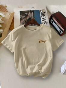 Camiseta deportiva con cuello redondo para niño joven de Chicago 23 con estampado deportivo