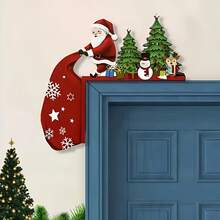1pc 2D Printed Christmas Santa Claus & Reindeer Snowman Corner Wall Decor, Holiday Decoration For Indoor, Living Room, Bedroom, Office - No Power Needed, Ideal Holiday Gift & Seasonal Decor, Best Choice For Winter Halloween Decor Christmas Decoration Thanksgiving Wedding Home Decor Home Decor Fall Decor Autumn Decor Birthday Decorations For Gifts Party Supplies Indoor Outdoor Garden Holiday Festival Decor Wall Decor Halloween Ornamentschristmas Decoration XMAS Decor Christmas Tree Gift Decor Thanksgiving Wedding Home Decor Home Decor Fall Decor Autumn Decor Birthday Decorations For Gifts Party Supplies Indoor Outdoor Garden Holiday Festival Decor Halloween Decor Wall Decor Halloween Ornaments