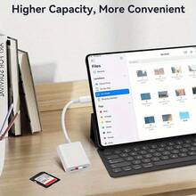 huaxunyuan USB-C Card Readers, USB C To SD Card OTG SD/TF Memory Adapter Compatible With Ipad Pro, And Other Tablets.