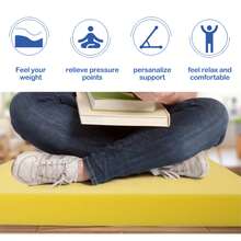 1 pieza de cojín de espuma de alta densidad y grosor, cojín de sofá, cojín de silla, espuma de reemplazo, espuma tapizada de alta resistencia, cojín de ventana, respaldo, cojín de mueble, cojín de silla de ruedas, proyecto DIY, cuadrado, resistente a las manchas amarillas