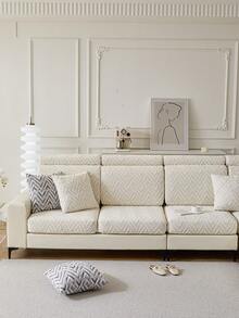 1 szt. Nowoczesny, świeży styl, modny nadruk, polarowy pokrowiec na sofę, elastyczny, uniwersalny pokrowiec na poduszkę na sofę, prosty i nowoczesny, antypoślizgowy pokrowiec na sofę, odpowiedni na sofy w kształcie litery L i sofy 1/2/3/4-osobowe, idealny do sypialni, salonu, biura, wystroju domu, odpowiedni na każdą porę roku.