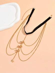 Sexy Leg Chain Butterfly Multi-Layer Chain - 金的 - 查看 8