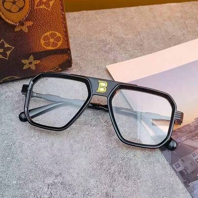 1 件时尚方形镜框超轻百搭高端休闲男女通用眼镜