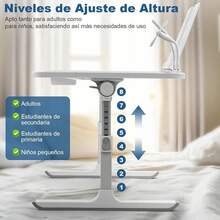 Mesa Plegable Laptop,Mesa de Trabajo para Cama con Radiador Enfriadora para Laptop,Plegable Escritorio para Cama,Computadora con Piel de PVC Antideslizante,Soporte Ajustable (Black) - Negro - Ver 3