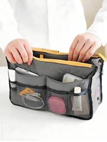 Túi đựng đồ du lịch nhiều ngăn, Khóa kéo, Túi tote gấp đôi đa năng, dung tích lớn, có ngăn đựng dày, Đựng mỹ phẩm và đồ vệ sinh cá nhân cho chuyến đi ngắn, Có thể giặt tay, Túi du lịch đựng đồ vệ sinh cá nhân, Túi tote nhiều ngăn đa năng, dung tích lớn, Túi đựng mỹ phẩm di động cho nữ, Túi đựng phụ kiện kỹ thuật số khi đi du lịch - Nhiều màu - Xem 2