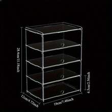 1pc Acrylic Display Shelf, 3/4/5/6/7/8 Tiers Organizer For Model Cars, Sunglasses, Cosmetics, Ideal For Hobbyists And Home Storage, Durable Structure Design, Great Back To School Gift