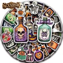SCXXBSW 50pcs Halloween Potion Bottle Stickers Cool Anime Stickers Decorative Stickers Waterproof And Durable Cool Anime Stickers Waterproof And Durable Mobile Phone Case Decorative Stickers Can Be Affixed To Laptops, Mobile Phones, Water Bottles, Guitars, Skateboards, Suitcases, Etc., Start Your DIY Creative Journey, Is The First Choice For Gifts For Festivals Such As Halloween And Christmas - Multicolor - View 2