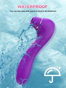 2-In-1 Clitoral Suction Vibrating Dildo, Women's G-Spot Massager, 10 Suction Modes + 10 Vibration Frequencies, Powerful Female Orgasm Masturbator, Waterproof Rechargeable Adult Toy, Suitable For Couples And Solo Use, Ergonomic Stimulating Premium Sexy Gift - Purple - View 8