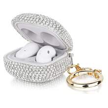 Shockproof Shining Glitter Rhinestone 1pc Bling Star Rhinestone + Gold Lobster Circle Case Compatible With Apple 1/2/3, Rhinestone Decorative Protective Case Compatible With Airpods Pro/Pro 2, New 4th Gen Spring Gift Party Birthday - Silver - View 7