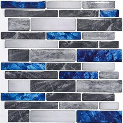 10 - Sheet Premium Self - Adhesive Kitchen Backsplash Tiles In Marble, 30 * 30cm