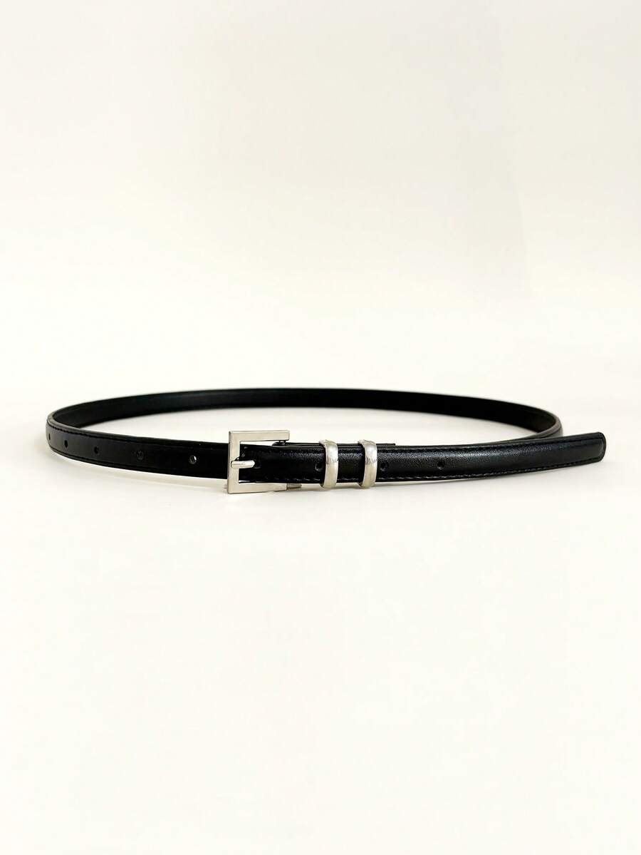 1 Stück klassischer, schwarzer, legerer, retro-französischer, eleganter Taillenriemen, Herbst/Winter Mode Accessoire, geeignet für Lässig Hosen, Kleider, Röcke, Alltag, Schule, Arbeit, Party, Date