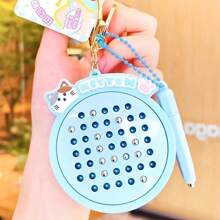 Cute Cat Magnetic Doodle Board, Fun Stress Relief Keychain Pendant, Graduation/Easter/Birthday Gift