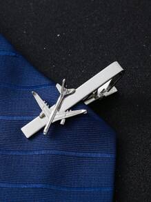 In-Stock Paper Plane Cufflinks, Metal Civil Aviation Airplane French Cufflinks, Suit Shirt Cuff Studs - Silver - View 17