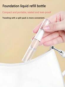 3个5毫升/10毫升/15毫升粉底液瓶，旅行装可填充瓶，真空瓶，面霜，精华液可填充瓶，化妆品容器