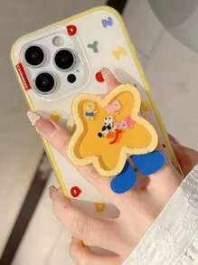 1 件 INS 星星和笑脸亚克力树脂摇晃支架，可折叠便携式气垫手机支架