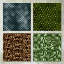 36 Sheets 6inch Leopard Skin, Tiger Stripes, Fish Scale Patterned Scrapbooking Paper, Suitable For Bullet Journals, Collages, Greeting Cards, Scrapbooks And Crafts