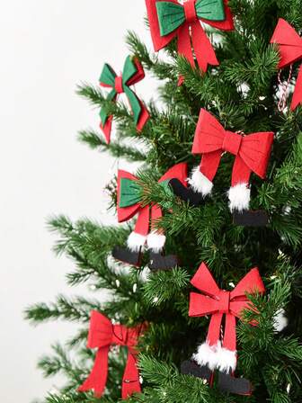 2 st/set nya juldekorationer, julklapp/rosetthänge/femuddig snöflingeklocka juterep bärdekor, julklocka, julprydnad hängande dekoration heminredning rumsdekor vinter