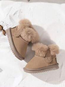 بوت ثلج شتوية للأطفال 2025 - بوت مقاومة للماء مبطنة بالفرو للطقس البارد مع نعل مطاطي مضاد للانزلاق للعب في الخارج والمدرسة