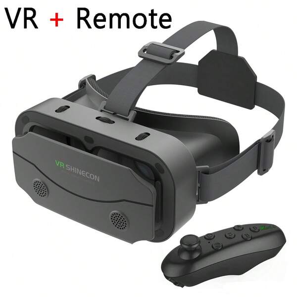 AyeBeau VR Glasses Virtual Reality Headset Viar Devices Helmet 3D Lenses Smart Goggles For Smartphones Phone Mobile Game Accessories,  For 4.7-7.0 Inch Phones, With Black Remote Control