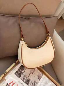 Underarm Bag Women's 2025 New Fashion Shoulder Bag Niche Versatile Crescent Dumpling Women's Bag High-End Small Bag - 米色 - 查看 1