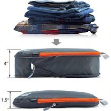 Compression Packing Cubes 3 Set Compressible Packing Cubes Travel Organizer Expandable Travel Essentials For CarryOn Luggage Suitcase And Backpack Grey