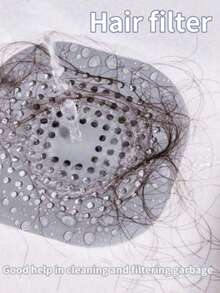 1pc Hair Drain Catcher, Square Drain Cover For Shower, Silicone Hair Stopper With Suction Cup, Sink Anti-Clog Filters, Tub Shower Floor Drain Plugs, Silicone Kitchen Deodorizer Plugs,Bathroom Tools Commercial Cleaning Services/Shops