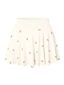 Women One Piece Skirt 2 In 1 Flowy Basic Versatile  Stretchy Flared Casual Mini Skirts - Rose Rice - View 1