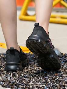 Women's Lightweight Safety Shoes, Steel Toe Shoes, Outdoor Sports Shoes, Women's Hiking Shoes, Anti-Smash, Anti-Puncture, Outdoor Work Safety Boots, Industrial Construction Warehouse Anti-Collision Work Labor Protection Shoes