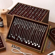1PC,Vintage-Inspired Jewelry Display Case - Trays For Necklace & Earring Storage,Premium Showcase For Pendants & Bracelets,Perfect Gift For Jewelry Lovers