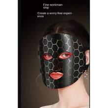 Professional Led Red Light Therapy Face Mask LED Light Therapy Facial Black White Mask Therapy For 7 Colors Silicon Red Light - 黑色 - 查看 7